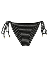 Cargar imagen en el visor de la galería, Product Front: Rio De Sol Bas Bottom Linea-Black Cheeky-Tie
