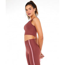 Cargar imagen en el visor de la galería, Image 02: Alto Giro Fitness Haut Top Bodytex Ii Com Laser Marrom Mahogany