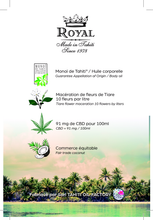 Cargar imagen en el visor de la galería, Image 06: Monoï Royal Monoi Oils Monoi Royal Cb Glass Bottle