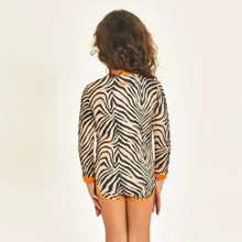 Cargar imagen en el visor de la galería, Model Back: Uv Line Maillot De Bain Bébé Swimsuit Baby Zebra Upf50+