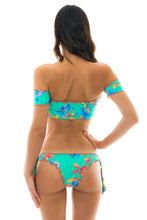 Cargar imagen en el visor de la galería, Model Back: Rio De Sol Haut Top Acqua Flora Off Shoulder