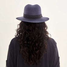 Cargar imagen en el visor de la galería, Model Back: Uv Line Chapeau Panama Hat Shanghai Imp Uni Navy Blue Upf50+
