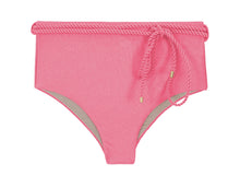 Cargar imagen en el visor de la galería, Product Front: Rio De Sol Bas Bottom Shimmer-Confetti Belted-High-Waist