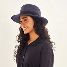 Cargar imagen en el visor de la galería, Image 02: Uv Line Chapeau Panama Hat Shanghai Imp Uni Navy Blue Upf50+