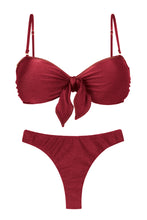 Cargar imagen en el visor de la galería, Product Front: Rio De Sol Ensemble Set Shimmer-Divino Bandeau-Knot Nice-Fio