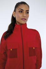 Cargar imagen en el visor de la galería, Image 05: Alto Giro Fitness Haut Jaqueta Techno Taslon Com Bolsos Vermelho Haute Red