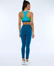 Cargar imagen en el visor de la galería, Model Back: Alto Giro Fitness Bas Legging Supplex Com Laser No Cos Verde Deep
