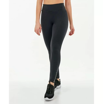 Cargar imagen en el visor de la galería, Model Front: Alto Giro Fitness Bas Legging Supplex Ziper Barra Preto