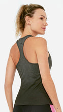 Cargar imagen en el visor de la galería, Model Back: Alto Giro Fitness Haut Regata Skin Fit Degrade Cinza