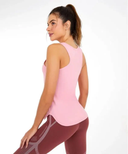 Cargar imagen en el visor de la galería, Model Back: Alto Giro Fitness Haut Regata Skin Fit Inspiracional Rosa Icing