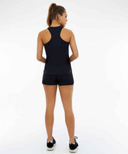 Cargar imagen en el visor de la galería, Model Back: Alto Giro Fitness Bas Shorts Bahamas Elastic Abertura Lateral Preto