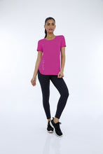 Cargar imagen en el visor de la galería, Image 04: Alto Giro Fitness Haut T-Shirt Skin Fit Inspiracionais Pink Choque