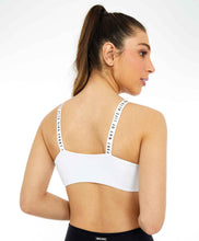 Cargar imagen en el visor de la galería, Model Back: Alto Giro Fitness Haut Top Bodytex Alcas Personalizadas Branco