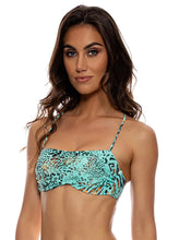 Cargar imagen en el visor de la galería, Image 02: Luli Fama Haut Top Square Animale Aqua