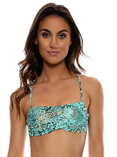 Cargar imagen en el visor de la galería, Image 04: Luli Fama Haut Top Square Animale Aqua