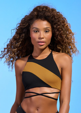 Cargar imagen en el visor de la galería, Gallery: Maaji Haut Top Babydoll Journey Midnight Black