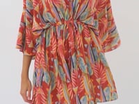 Cargar y reproducir el video en el visor de la galería, Video: Rio De Sol Robe De Plage Sea-Bloom Kaftan Bel