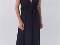 Cargar y reproducir el video en el visor de la galería, Video: Rio De Sol Vêtement De Plage Black Long Dress Soleil