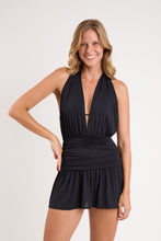 Cargar imagen en el visor de la galería, Image 04: Rio De Sol Mini Dress Black Low Cut Dress