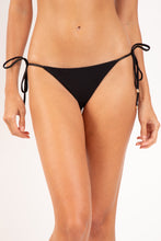Cargar imagen en el visor de la galería, Gallery: Rio De Sol Bas Bottom Shimmer-Black Cheeky-Tie-Gold