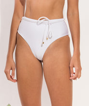 Cargar imagen en el visor de la galería, Image 11: Rio De Sol Bas Bottom Shimmer-White Belted-High-Waist
