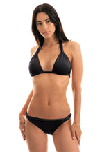 Cargar imagen en el visor de la galería, Model Front: Rio De Sol Bas Calcinha Ambra Mel Preto