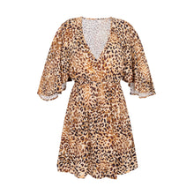 Cargar imagen en el visor de la galería, Product Front: Rio De Sol Mini Dress Leopard Mini Dress