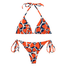 Cargar imagen en el visor de la galería, Product Front: Rio De Sol Ensemble Set Amore-Red Tri-Inv Cheeky-Tie