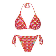 Cargar imagen en el visor de la galería, Product Front: Rio De Sol Ensemble Set Floral-Scales Tri-Inv Lacinho