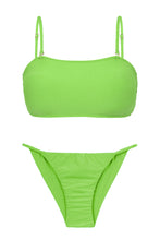 Cargar imagen en el visor de la galería, Product Front: Rio De Sol Ensemble Set Lemon Bandeau-Reto Cheeky-Fixa