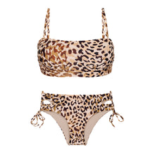 Cargar imagen en el visor de la galería, Product Front: Rio De Sol Ensemble Set Leopard Bandeau-Reto Madrid