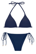 Cargar imagen en el visor de la galería, Product Front: Rio De Sol Ensemble Set Navy Tri-Inv Lacinho
