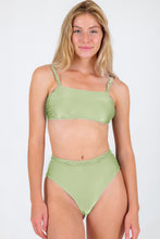 Cargar imagen en el visor de la galería, Gallery: Rio De Sol Ensemble Set Oliva Bandeau-Reto Hotpants
