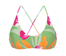 Cargar imagen en el visor de la galería, Product Front: Rio De Sol Haut Top Green-Bloom Bralette