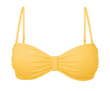 Cargar imagen en el visor de la galería, Product Front: Rio De Sol Haut Top Malibu-Yellow Bandeau-Duo