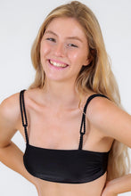 Cargar imagen en el visor de la galería, Gallery: Rio De Sol Haut Top Shimmer-Black Bandeau-Reto