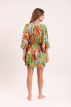 Cargar imagen en el visor de la galería, Model Back: Rio De Sol Robe De Plage Tropical Kaftan Bel
