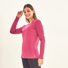 Cargar imagen en el visor de la galería, Image 02: Uv Line T-Shirt Longsleeve Sport Fit Fuchsia Upf50+