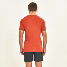 Cargar imagen en el visor de la galería, Model Back: Uv Line Fitness Haut T-Shirt Sport Fit Ferrugem Upf50+