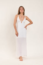 Cargar imagen en el visor de la galería, Model Front: Rio De Sol Vêtement De Plage Memphis-White Saida Yara
