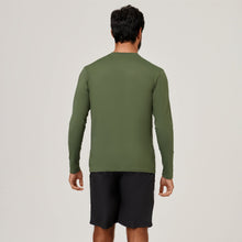 Cargar imagen en el visor de la galería, Model Back: Uv Line T-Shirt Longsleeve Uvpro Green Militar Upf50+
