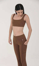 Cargar imagen en el visor de la galería, Product Front: Uv Line Fitness Bas Legging Fit Aspen Brown Upf50+
