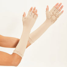 Cargar imagen en el visor de la galería, Image 04: Uv Line Gants Long Gloves Uni Chocolate Upf50+
