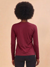Cargar imagen en el visor de la galería, Model Back: Uv Line T-Shirt Longsleeve Uvpro Vermelho Quimado Upf50+
