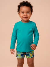 Cargar imagen en el visor de la galería, Gallery: Uv Line T-Shirt Longsleeve Baby Green Sea Upf50+

