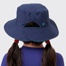Cargar imagen en el visor de la galería, Model Back: Uv Line Chapeau Souple/Capeline Hat California Inf Navy Blue Lagoa Upf50+
