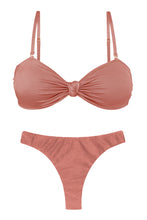 Cargar imagen en el visor de la galería, Product Front: Rio De Sol Ensemble Set Shimmer-Copper Bandeau-Joy Nice-Fio
