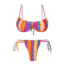 Cargar imagen en el visor de la galería, Product Front: Rio De Sol Ensemble Set Stripes Balconet-Tie Pipa
