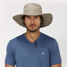 Cargar imagen en el visor de la galería, Model Front: Uv Line Chapeau Souple/Capeline Safari Kaki Upf50+
