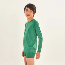 Cargar imagen en el visor de la galería, Image 02: Uv Line T-Shirt Longsleeve Uvpro Kids Verde Brasil Upf50+
